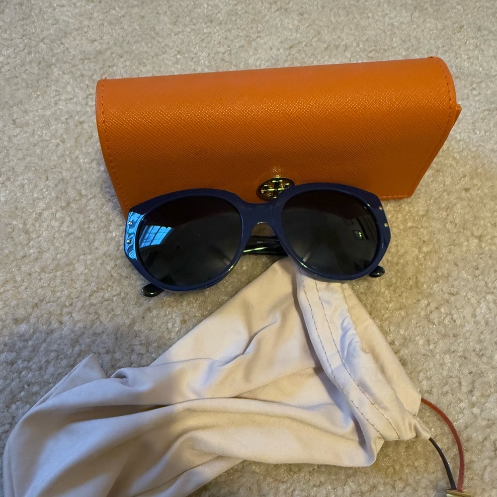Blue Tory Burch Sunglasses with Original Case